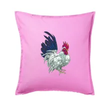 Kohút kreslený biely