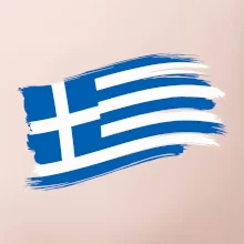 Grécko vlajka - štetkou