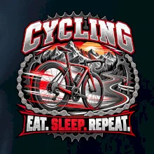 Bicykel medzi horami eat sleep repeat