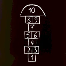 Skákať škôlku na tričku