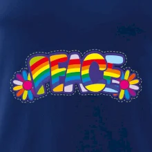 Peace nápis dúhový