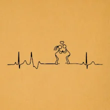 EKG zamilovaný pár