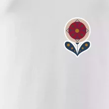 Folklór na prsníku kvetina guľatá