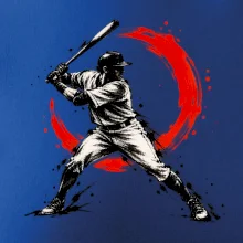Baseballový pálkař japonská tušová malba