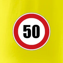 Dopravná značka - obmedzenie rýchlosti 50