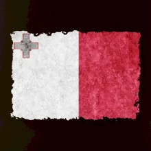 Vlajka Malta ohrýzaná