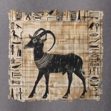 Egyptské hieroglyfy koza