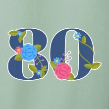 Kvetinové číslo kreslené - 80