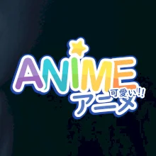 Anime nápis dúhový