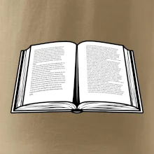 Kniha čiernobiela otvorená s textom