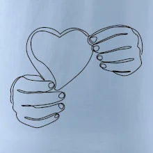 Ruka držiaca srdce jedným ťahom Ruka držiaca srdce jedným ťahom