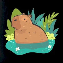 Kapybara vo vode Kapybara vo vode