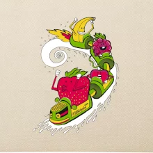 Milkshake vlak kreslený