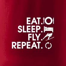 Eat sleep fly repeat - skoky na lyžiach