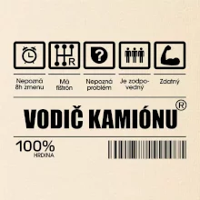 Čiarový kód - Vodič kamiónu Čiarový kód - Vodič kamiónu