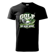 Golfová palica s loptičkou eat sleep repeat