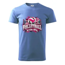 Volejbalový míč u sítě eat sleep repeat