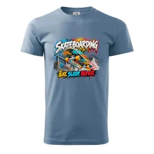 Skateboard ve street stylu eat sleep repeat