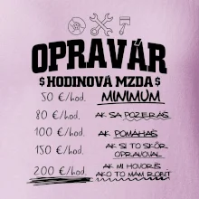 Hodinová mzda - opravár