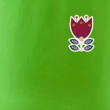 Folklór na prsníku kvetina štvorlistá