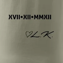 Dátum výročia a iniciály