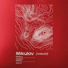 Mikulov - vrstevnice v obdĺžniku