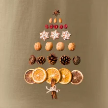 Vianočný stromček zo sušených plodov