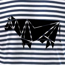 Origami krava z boku Origami krava z boku