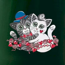 Mačky v objatí (Pecka design)