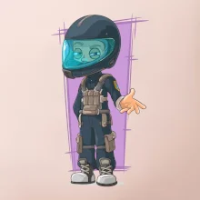 Vesmírny vojak fialový