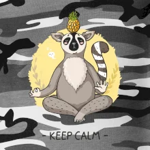 Yoga - keep calm kreslený