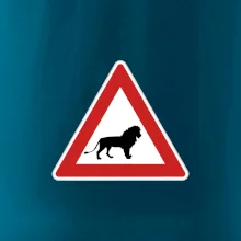 Dopravná značka - Pozor lev Dopravná značka - Pozor lev