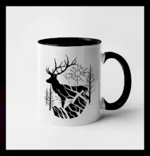 Jeleň v lese krivky