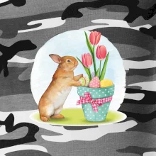 Veľkonočný zajačik tulipány