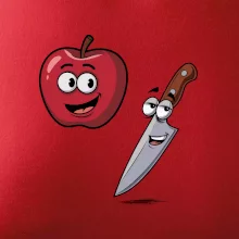 Parové tričko - Jablko a nôž