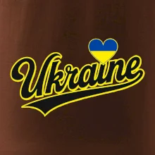 Ukraine - nápis čierny