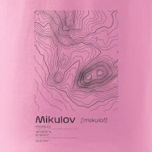 Mikulov - vrstevnice v obdĺžniku