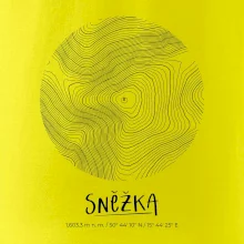 Sněžka - vrstevnice v kruhu