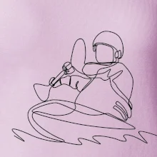 Kajak na vode jedným ťahom