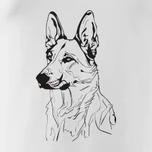 Nemecký ovčiak čierna kresba