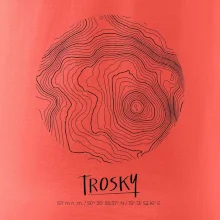 Trosky - vrstevnice v kruhu