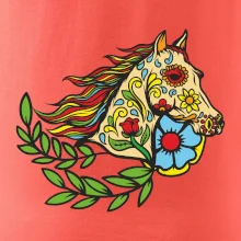 Kôň farebný s listami Kôň farebný s listami