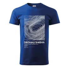 Děčínský Sněžník - vrstevnice v obdĺžniku