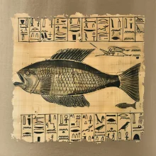 Egyptské hieroglyfy ryba