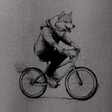 Vlk na bicykli