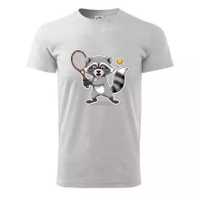 Mýval hrá tenis kreslený