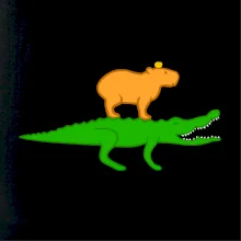 Kapybara na krokodílovi Kapybara na krokodílovi