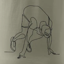 Bežec na štarte jedným ťahom