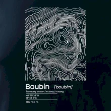 Boubín - vrstevnice v obdĺžniku