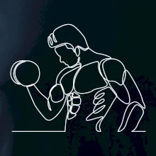 Fitness muž jedným ťahom Fitness muž jedným ťahom